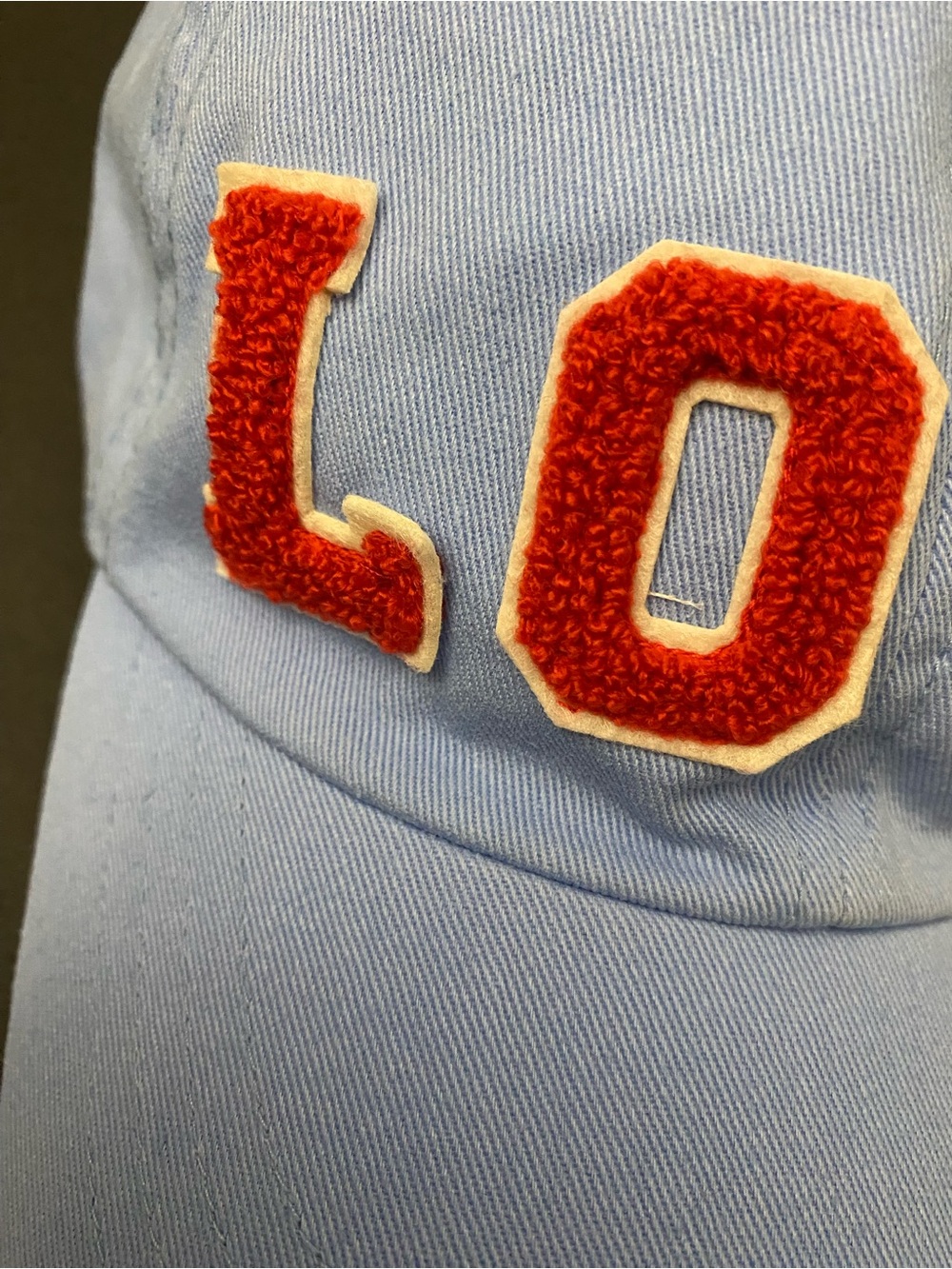 Tory Burch Sport LOVE Cap Baller Hat • in Blue with red chenille letters - Picture 9 of 13